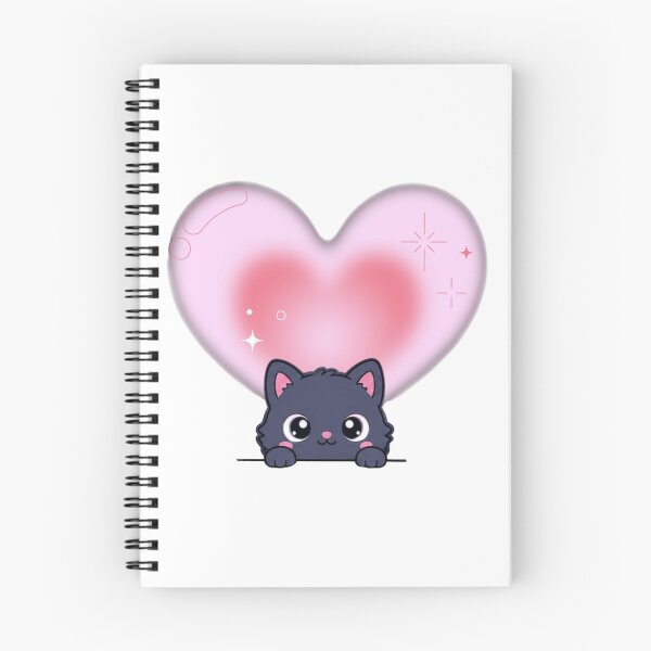Item preview, Peeking Black Cat with Aura Heart designed and sold by BileyStudios.