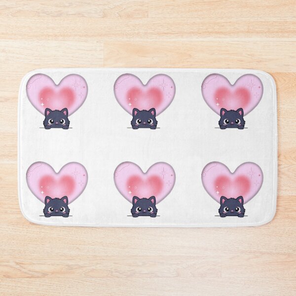 Item preview, Peeking Black Cat with Aura Heart designed and sold by BileyStudios.