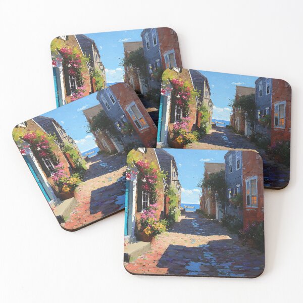 Item preview, Nantucket Cobblestone Path Coastal Village Lane to the Ocean designed and sold by daila70.