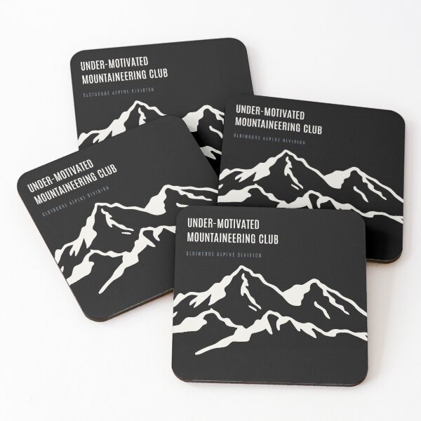Item preview, Under Motivated Mountaineering Club Ironic Slothcore Minimal Mountain designed and sold by SlothcoreVibes.