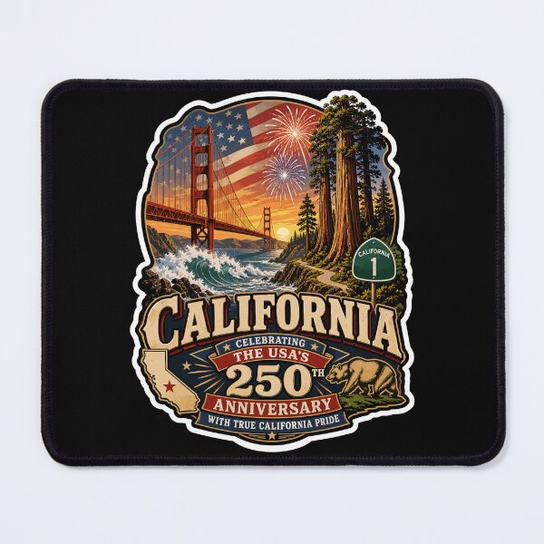 Item preview, California USA 250th Anniversary Patriotic Design designed and sold by No Limits T-Shirts.