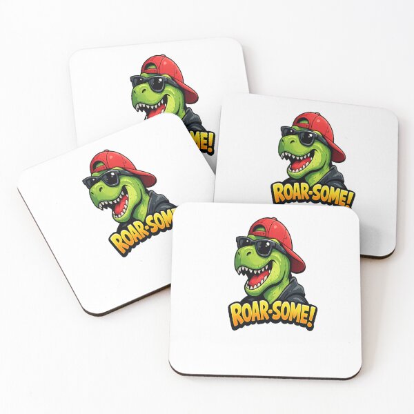Item preview, Roar-Some Cool T-Rex Dinosaur Kids Cartoon designed and sold by Evening Twilight.
