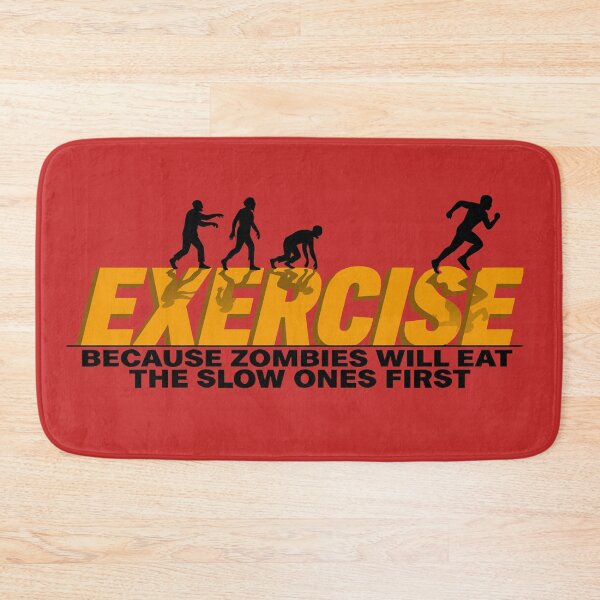 Item preview, Exercise Because Zombies Will Eat The Slow Ones First - Gym Motivation - Zombie Apocalypse designed and sold by pixelated_echoes.