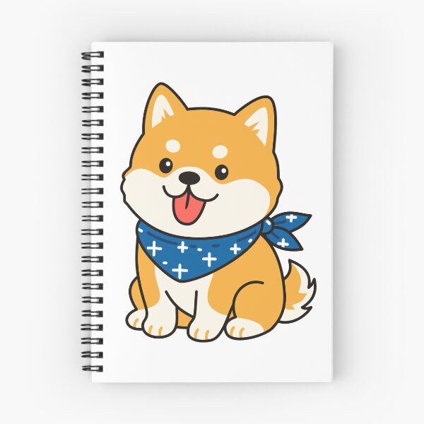 Item preview, Happy Shiba Inu Puppy Blue Bandana designed and sold by Anne97s.