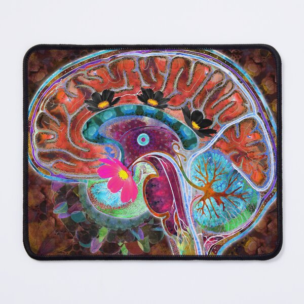 Item preview, Brain Art Just Think Human Anatomical Floral Botanical Body 2 designed and sold by Sharon Cummings Art.