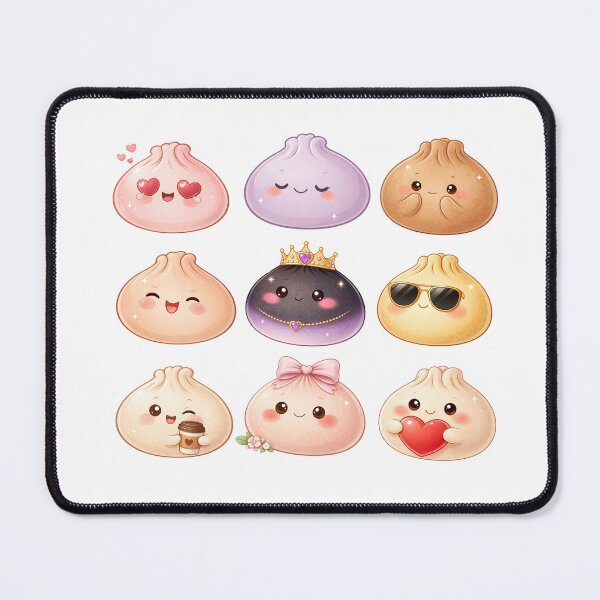 Item preview, 9 Cute Kawaii Dumplings – Adorable Food Character Collection designed and sold by EmeraldeaArt.
