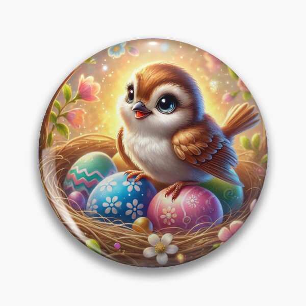 Item preview, Easter - A Happy Sparrow in the Easter Nest designed and sold by LegademaArt.