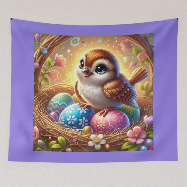 Item preview, Easter - A Happy Sparrow in the Easter Nest designed and sold by LegademaArt.