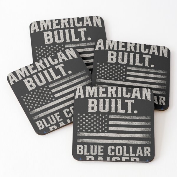 Item preview, American Built Blue Collar Raised Patriotic USA Worker T-Shirt designed and sold by 18 Life Outlaw.