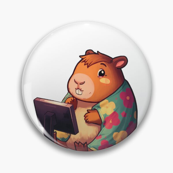 Item preview, Cozy Farming Gamer Capybara – Cute Cottagecore Gaming T-Shirt designed and sold by MerchWSzpilkach.