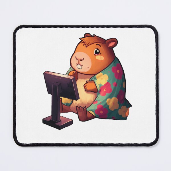 Item preview, Cozy Farming Gamer Capybara – Cute Cottagecore Gaming T-Shirt designed and sold by MerchWSzpilkach.