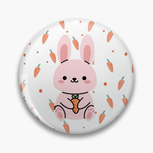 Item preview, Cute Kawaii Bunny with Carrots Pattern designed and sold by BileyStudios.