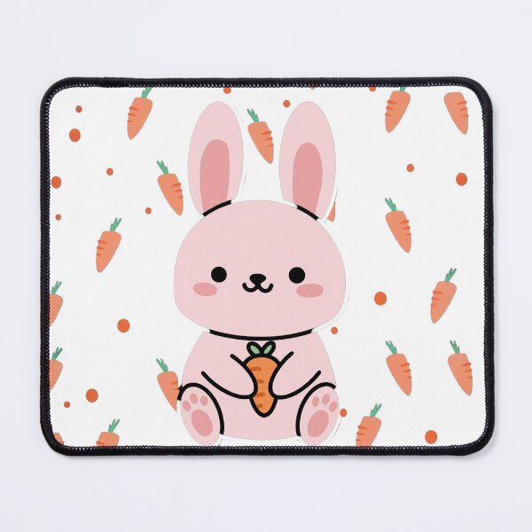 Item preview, Cute Kawaii Bunny with Carrots Pattern designed and sold by BileyStudios.