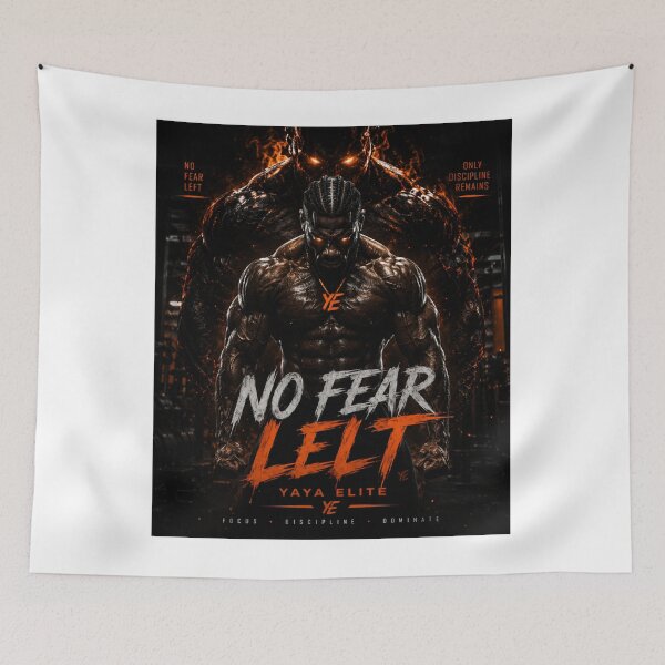 Item preview, NO FEAR LEFT – YAYA ELITE Dark Gym Motivation Design designed and sold by YAYA ELITE STREETWEAR.