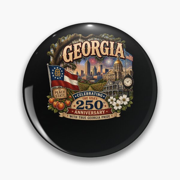 Item preview, Georgia Peach State USA 250th Anniversary Design designed and sold by No Limits T-Shirts.