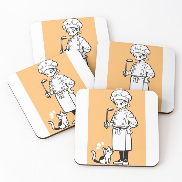 Item preview, Character - Young Chef White Toque Bicolor Cat designed and sold by DoodyPets.