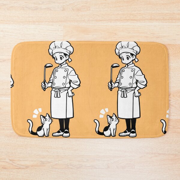 Item preview, Character - Young Chef White Toque Bicolor Cat designed and sold by DoodyPets.