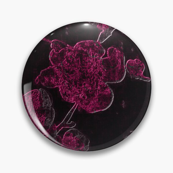 Item preview, Dark Crimson Cherry Blossom – Neon Botanical Art | Chromatic Collection designed and sold by BatNature.