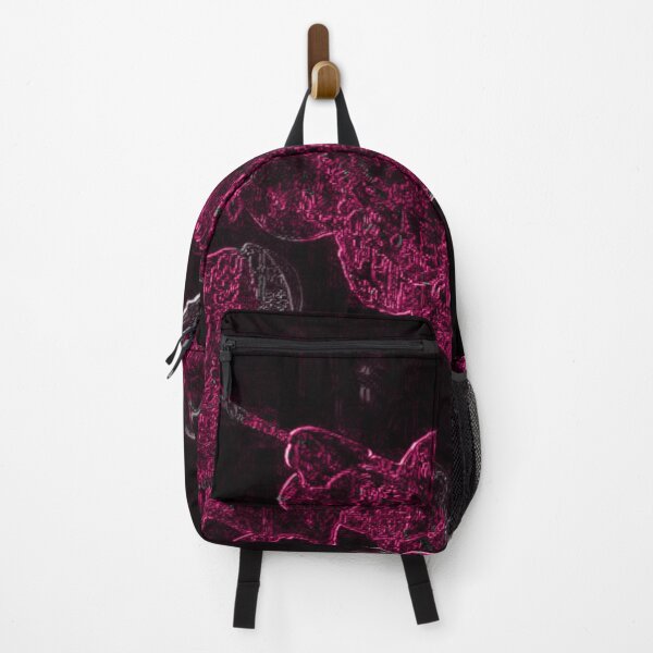 Item preview, Dark Crimson Cherry Blossom – Neon Botanical Art | Chromatic Collection designed and sold by BatNature.