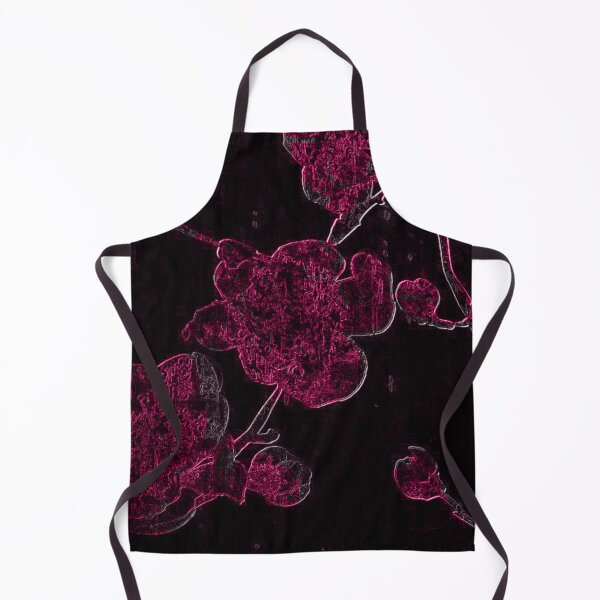 Item preview, Dark Crimson Cherry Blossom – Neon Botanical Art | Chromatic Collection designed and sold by BatNature.