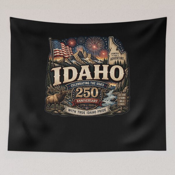 Item preview, Idaho 250th Anniversary USA Adventure Pride designed and sold by No Limits T-Shirts.