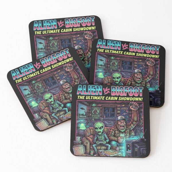 Item preview, Funny Alien Vs Bigfoot The Ultimate Video Game Showdown - Pizza, Panic And Power-Ups! designed and sold by legendaryskins.