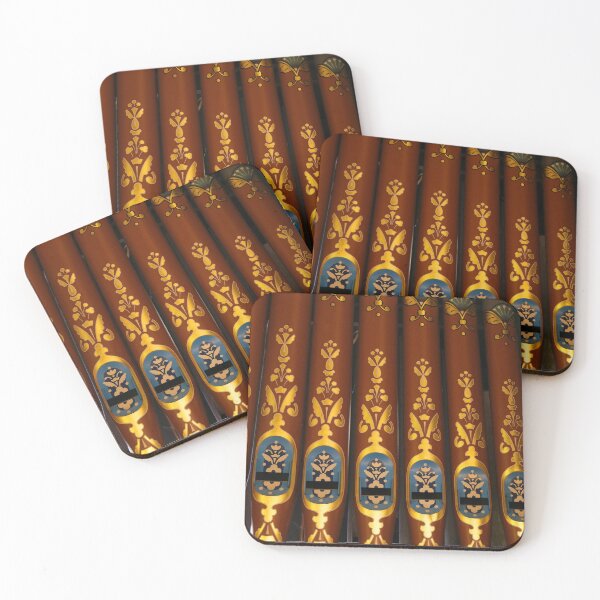Item preview, Decorative Pipe Organ Detail with Gold Floral Ornament designed and sold by pinkal.