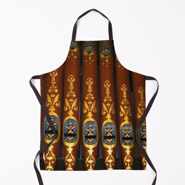 Item preview, Decorative Pipe Organ Detail with Gold Floral Ornament designed and sold by pinkal.