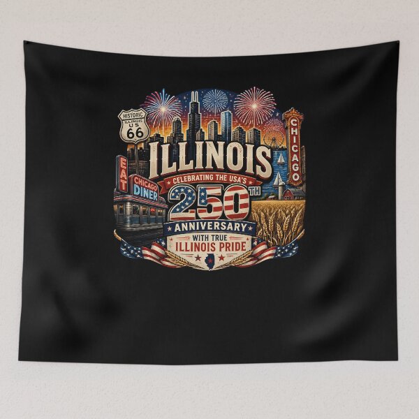 Item preview, Illinois 250th Anniversary Celebration State Pride designed and sold by No Limits T-Shirts.