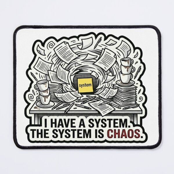 Item preview, I Have A System The System Is Chaos Funny Sticker designed and sold by BooDesignStudio.
