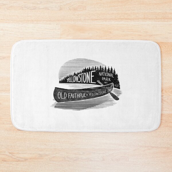 Item preview, Yellowstone National Park Canoe Label designed and sold by John Morris Illustration.