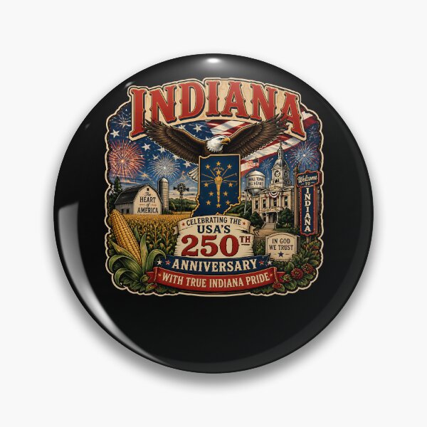 Item preview, Indiana 250th Anniversary Patriotic Eagle State Pride designed and sold by No Limits T-Shirts.