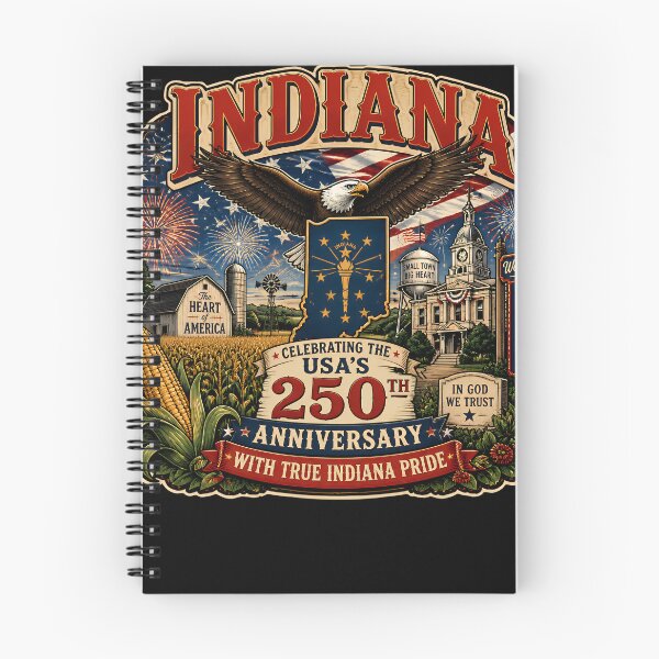Item preview, Indiana 250th Anniversary Patriotic Eagle State Pride designed and sold by No Limits T-Shirts.