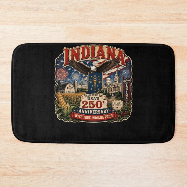 Item preview, Indiana 250th Anniversary Patriotic Eagle State Pride designed and sold by No Limits T-Shirts.