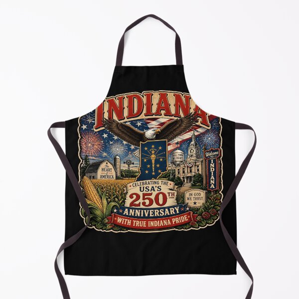 Item preview, Indiana 250th Anniversary Patriotic Eagle State Pride designed and sold by No Limits T-Shirts.