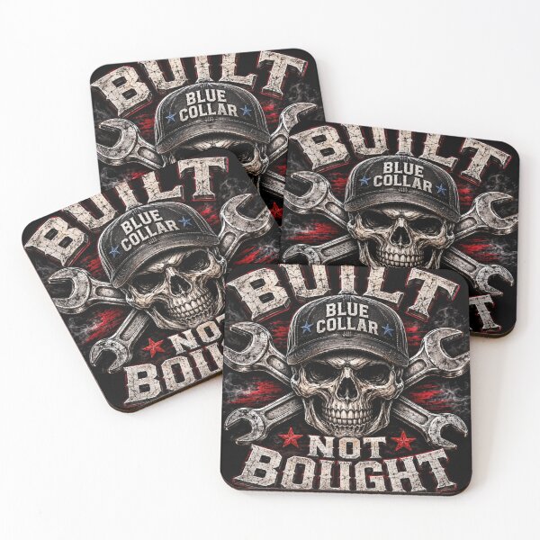 Item preview, Built Not Bought Blue Collar Skull and Wrenches Mechanic T-Shirt designed and sold by Diesel outlaw .
