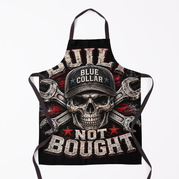 Item preview, Built Not Bought Blue Collar Skull and Wrenches Mechanic T-Shirt designed and sold by 18 Life Outlaw.