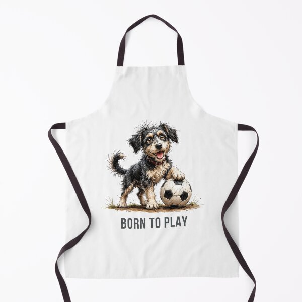 Item preview, Born to Play – Soccer Scruffy Dog Illustration designed and sold by PAPIRO SIGLO XXI.