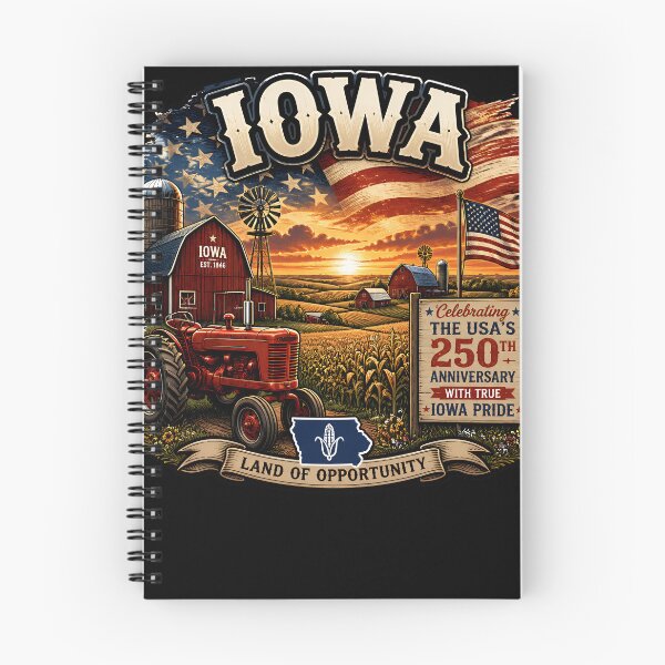 Artikelvorschau, Traktordesign zum 250-jährigen Jubiläum der Landwirtschaft in Iowa entworfen und verkauft von No Limits T-Shirts.
