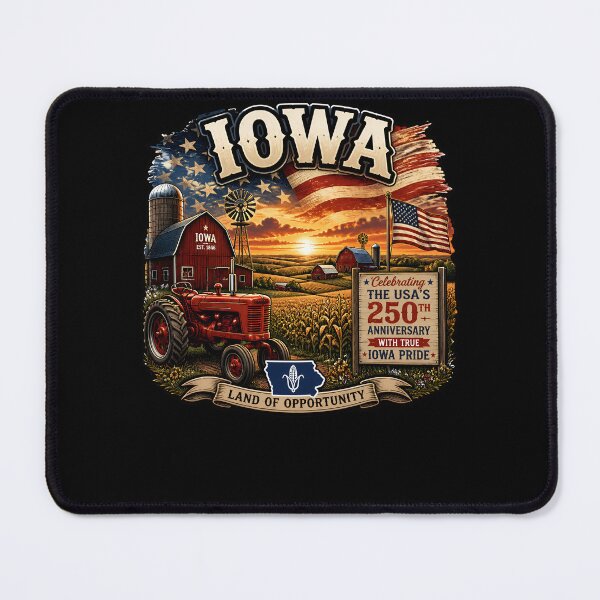 Item preview, Iowa 250th Anniversary Farm Pride Tractor Design designed and sold by No Limits T-Shirts.
