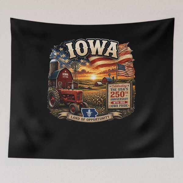 Item preview, Iowa 250th Anniversary Farm Pride Tractor Design designed and sold by No Limits T-Shirts.