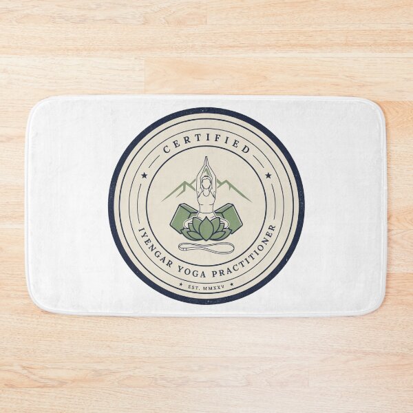 Item preview, Certified Iyengar Yoga Practitioner Badge – Alignment & Yoga Props Vintage Emblem designed and sold by ArcticFoxStudio.