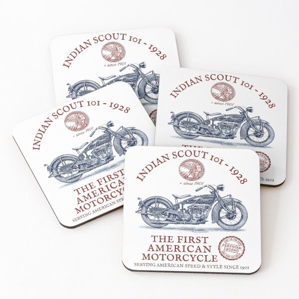 Item preview, Indian Scout 101 1928 Classic Vintage motorcycle Engraved Edition INDNMTRCYCL designed and sold by EdGraphy.