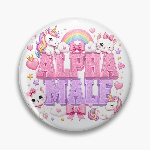 Item preview, Alpha Male Kawaii Unicorn Cat Rainbow designed and sold by aistrokeofart.
