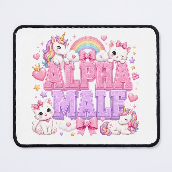 Item preview, Alpha Male Kawaii Unicorn Cat Rainbow designed and sold by aistrokeofart.