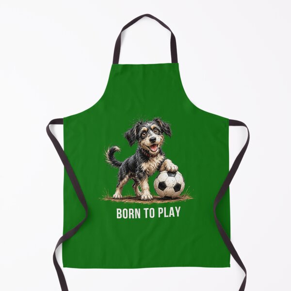 Item preview, Born to Play – Soccer Scruffy Dog Illustration designed and sold by PAPIRO SIGLO XXI.