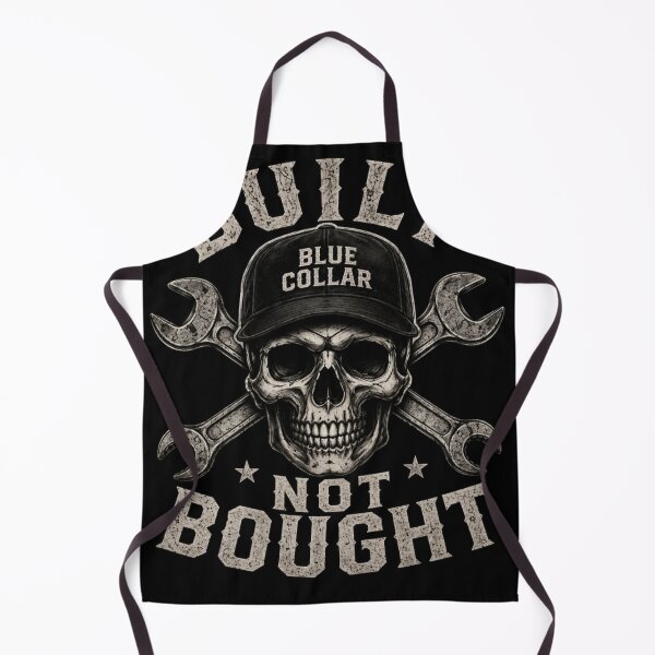 Item preview, Built Not Bought Blue Collar Skull and Wrenches Mechanic T-Shirt designed and sold by 18 Life Outlaw.