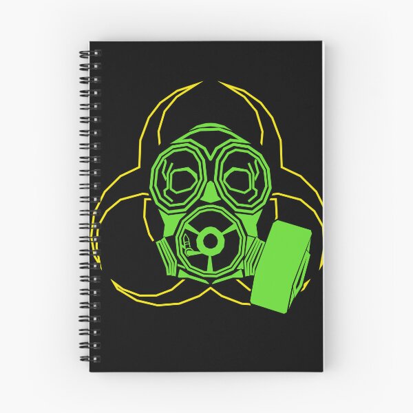 Item preview, Biohazard Skull Gas Mask – Toxic Green & Hazard Yellow designed and sold by Neon_Ronin.