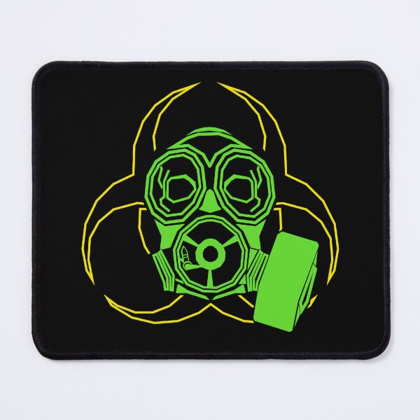 Item preview, Biohazard Skull Gas Mask – Toxic Green & Hazard Yellow designed and sold by Neon_Ronin.