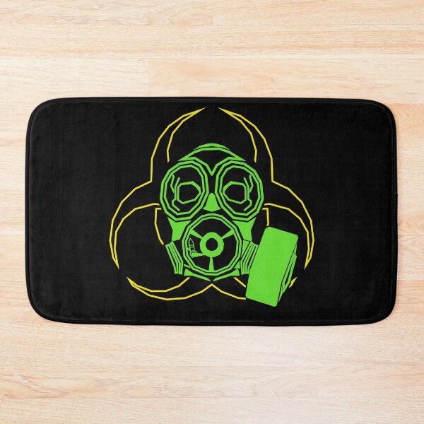 Item preview, Biohazard Skull Gas Mask – Toxic Green & Hazard Yellow designed and sold by Neon_Ronin.